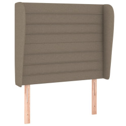 Zagłówek uszak, taupe, 103x23x118/128 cm, tkanina