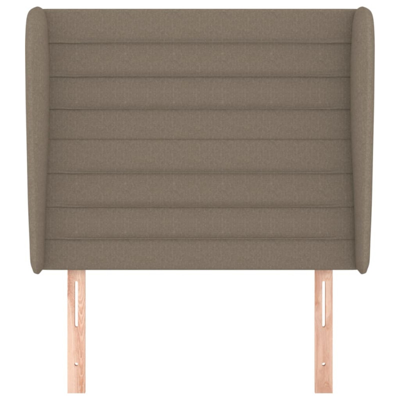Zagłówek uszak, taupe, 103x23x118/128 cm, tkanina