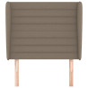 Zagłówek uszak, taupe, 103x23x118/128 cm, tkanina
