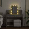 Toaletka z oświetleniem LED, szarość betonu, 100x40x130 cm