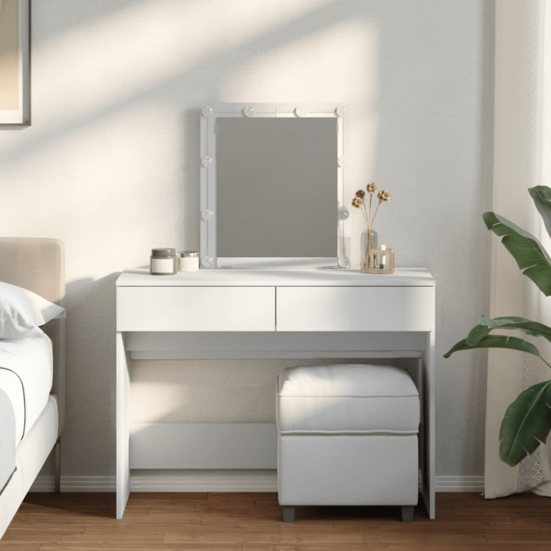 Toaletka z oświetleniem LED, biała, 100x40x130 cm