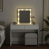 Toaletka z oświetleniem LED, biała, 100x40x130 cm