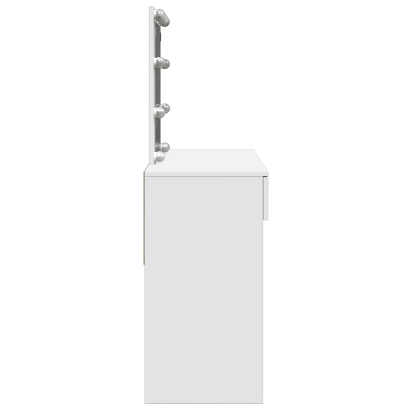 Toaletka z oświetleniem LED, biała, 100x40x130 cm