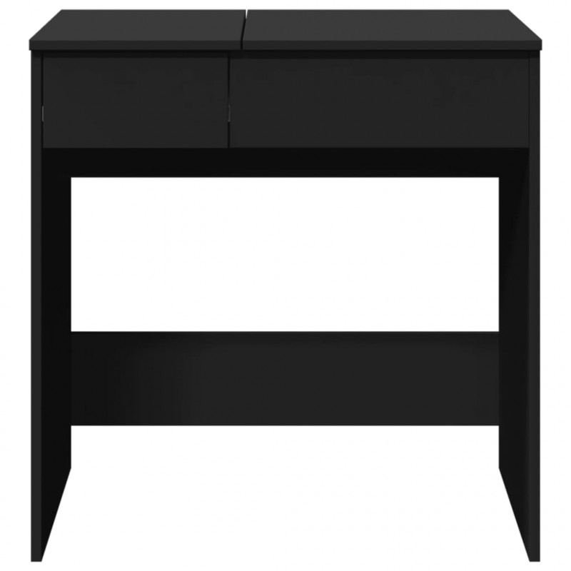 Toaletka z lustrem, czarna, 73x46,5x120 cm