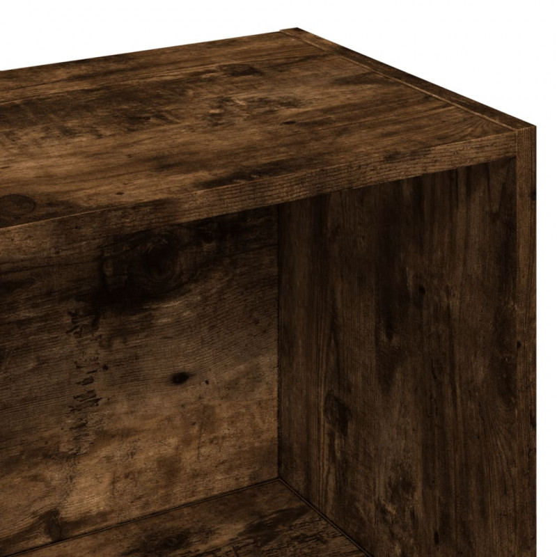 Regał, przydymiony dąb, 57x28,5x174 cm, materiał drewnopochodny