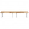 Półka ścienna pod umywalkę, stal i lite drewno akacjowe