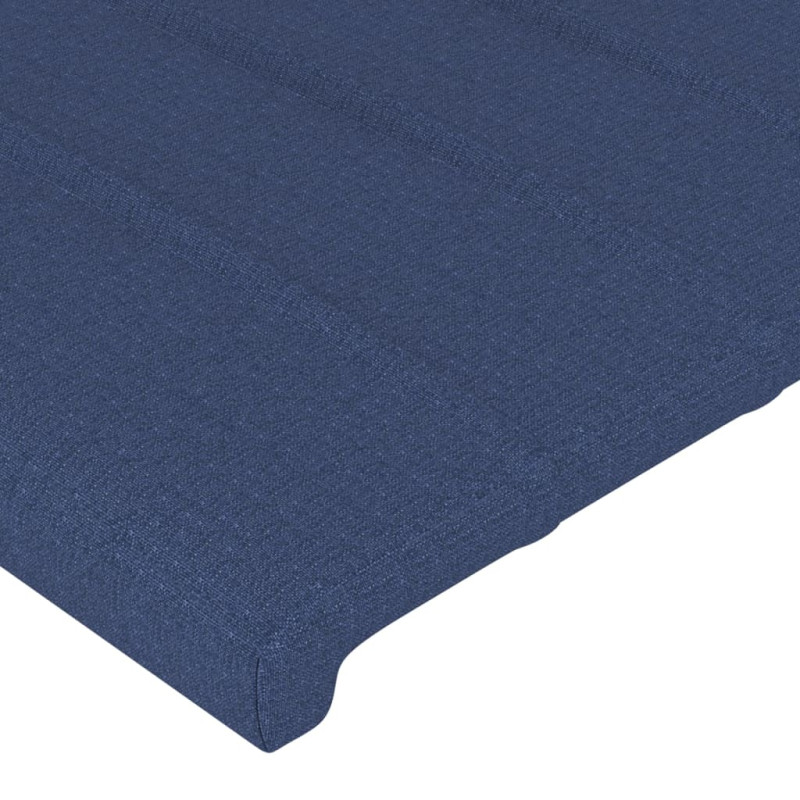 Zagłówek uszak, niebieski, 83x23x118/128 cm, tkanina