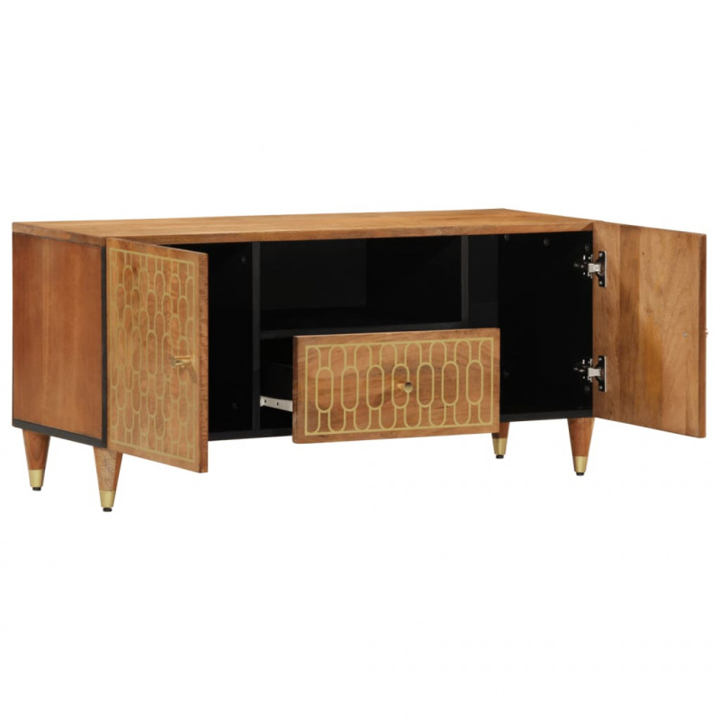 Szafka pod telewizor, 105x33x46 cm, lite drewno mango