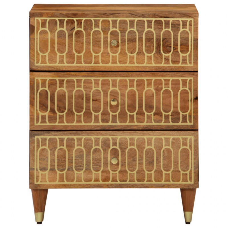 Szafka nocna, 50x33x62 cm, lite drewno mango