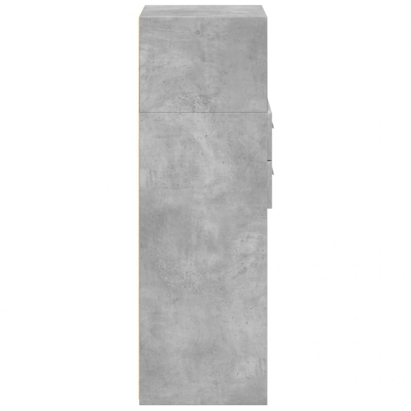 Wysoka szafka, szarość betonu, 30x42,5x124 cm