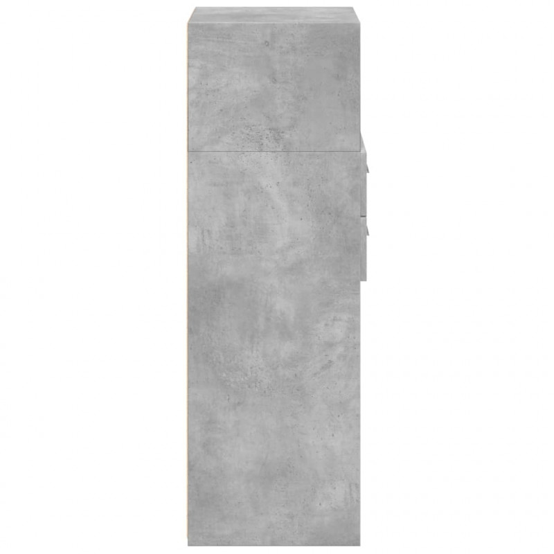 Wysoka szafka, szarość betonu, 40x42,5x124 cm