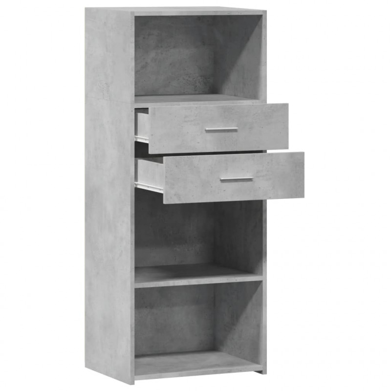 Wysoka szafka, szarość betonu, 50x42,5x124 cm