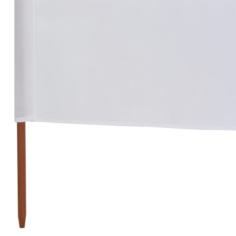 Parawan 9-skrzydłowy z tkaniny, 1200x80 cm, piaskowa biel