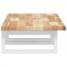 Półka ścienna pod umywalkę, stal i lite drewno akacjowe