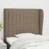 Zagłówek uszak, taupe, 103x23x118/128 cm, tkanina