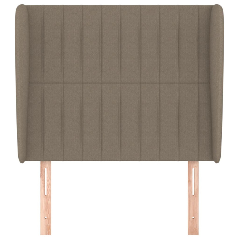 Zagłówek uszak, taupe, 103x23x118/128 cm, tkanina