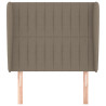 Zagłówek uszak, taupe, 103x23x118/128 cm, tkanina