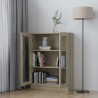 Witryna, dąb sonoma, 82,5x30,5x115 cm, materiał drewnopochodny
