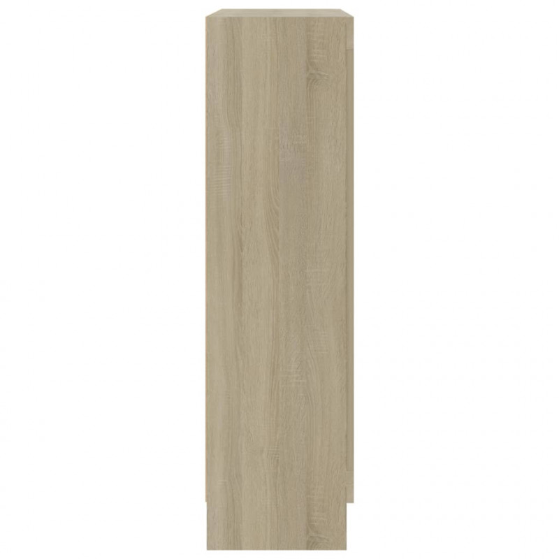 Witryna, dąb sonoma, 82,5x30,5x115 cm, materiał drewnopochodny