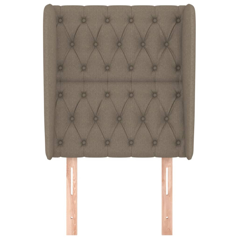 Zagłówek uszak, taupe, 83x23x118/128 cm, tkanina