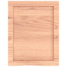 Półka, brązowa, 40x50x(2-6) cm, lakierowane lite drewno dębowe