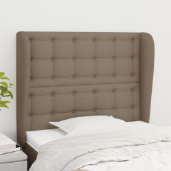 Zagłówek uszak, taupe, 83x23x118/128 cm, tkanina