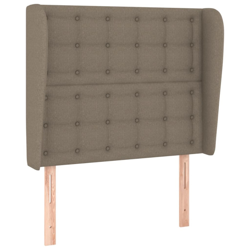 Zagłówek uszak, taupe, 83x23x118/128 cm, tkanina