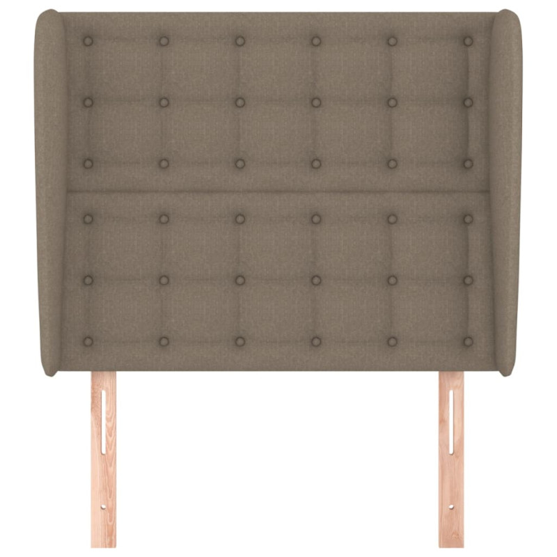 Zagłówek uszak, taupe, 83x23x118/128 cm, tkanina