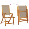 7-cz. zestaw mebli ogrodowych, lite drewno akacjowe i textilene