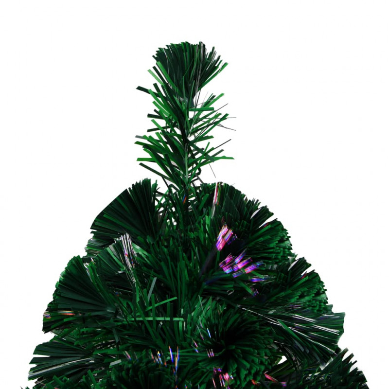 Sztuczna choinka ze stojakiem, zielona, 120 cm, światłowód