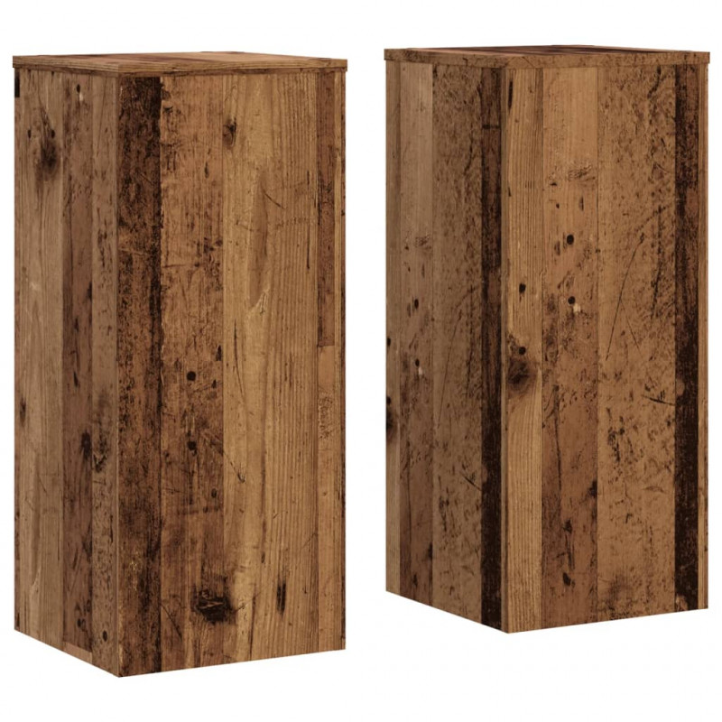Podstawki pod doniczki, 2 szt., stare drewno, 30x30x70 cm
