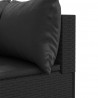 9-cz. zestaw wypoczynkowy do ogrodu, z poduszkami, czarny
