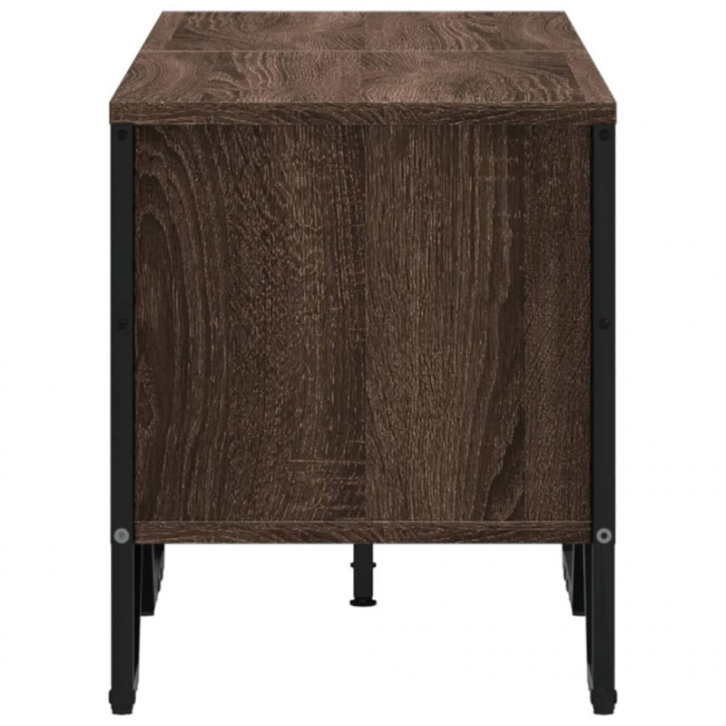 Szafka pod telewizor, brązowy dąb, 122x34x41 cm