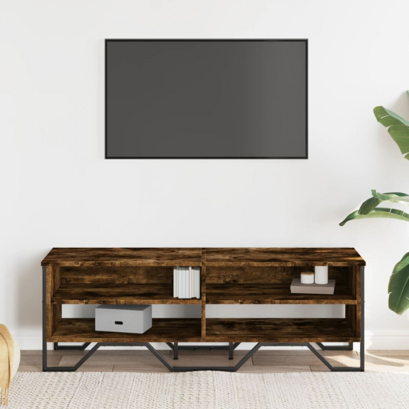 Szafka pod TV, przydymiony dąb, 122x34x41 cm