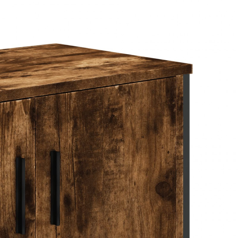 Szafka pod TV, przydymiony dąb, 122x34x41 cm