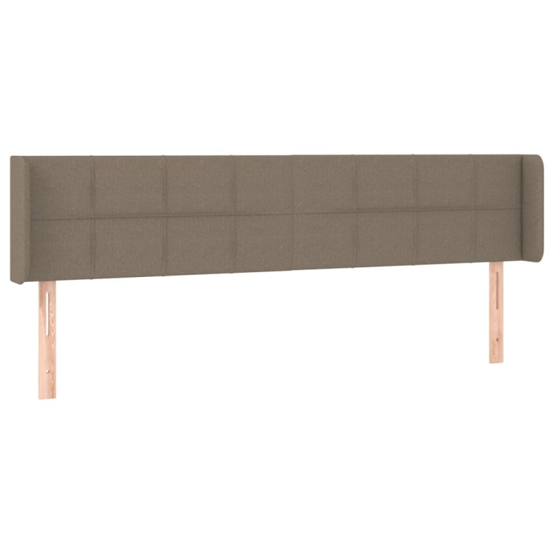 Zagłówek uszak, taupe, 203x16x78/88 cm, tkanina