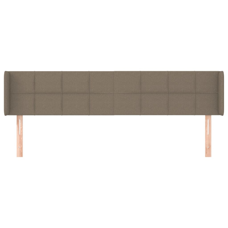 Zagłówek uszak, taupe, 203x16x78/88 cm, tkanina