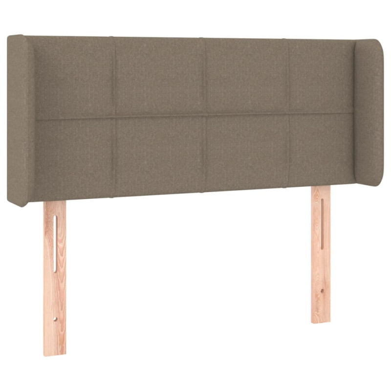 Zagłówek uszak, taupe, 93x16x78/88 cm, tkanina