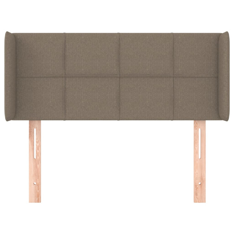 Zagłówek uszak, taupe, 93x16x78/88 cm, tkanina