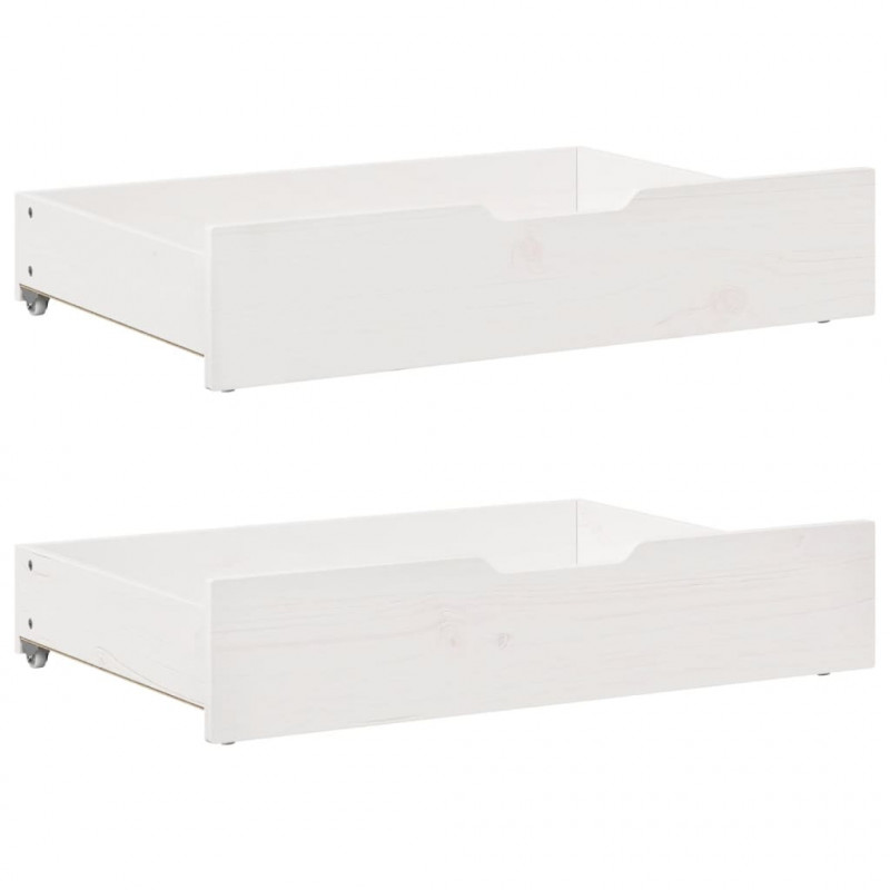 Sofa rozsuwana z szufladami, bez materaca, białe, 80x200 cm