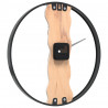 Zegar ścienny, brązowy, Ø35 cm, żelazo i drewno dębowe