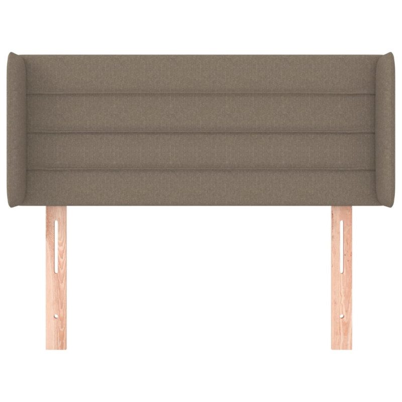 Zagłówek uszak, taupe, 83x16x78/88 cm, tkanina
