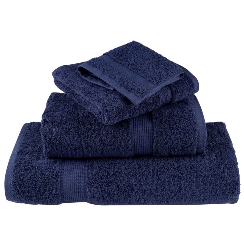 6-cz. zestaw ręczników premium SOLUND, granatowy, 600 g/cm²