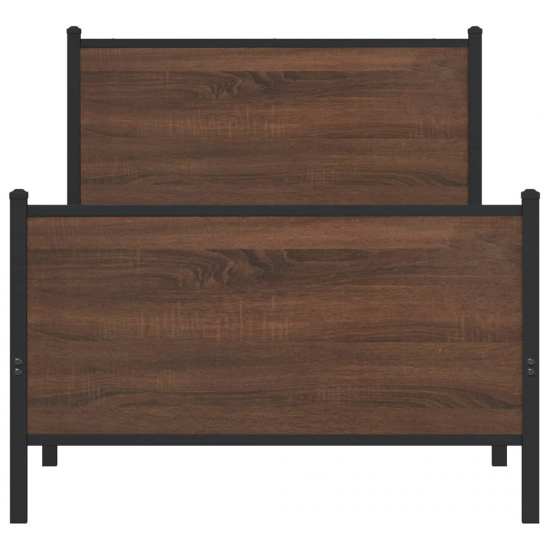 Metalowa rama łóżka z wezgłowiem i zanóżkiem 90x190 cm