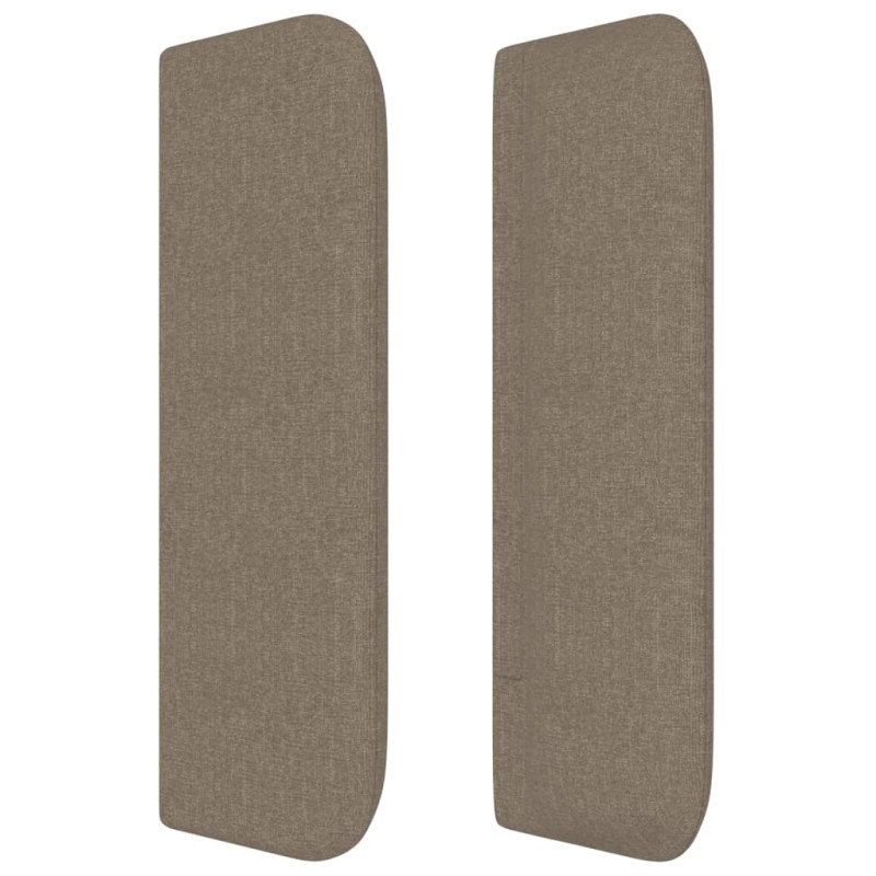 Zagłówek uszak, taupe, 203x16x78/88 cm, tkanina