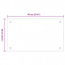 Panele ochronne kuchenne 2 szt., białe 70x60 cm szkło hartowane