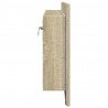Szafka z lustrem i LED, dąb sonoma, 100x12x45 cm