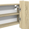 Szafka z lustrem i LED, dąb sonoma, 100x12x45 cm