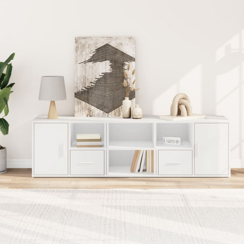 Szafka narożna, biała, 160x40x45 cm, materiał drewnopochodny