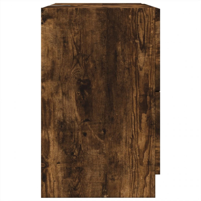 Szafka pod umywalkę, przydymiony dąb, 59x37x59 cm